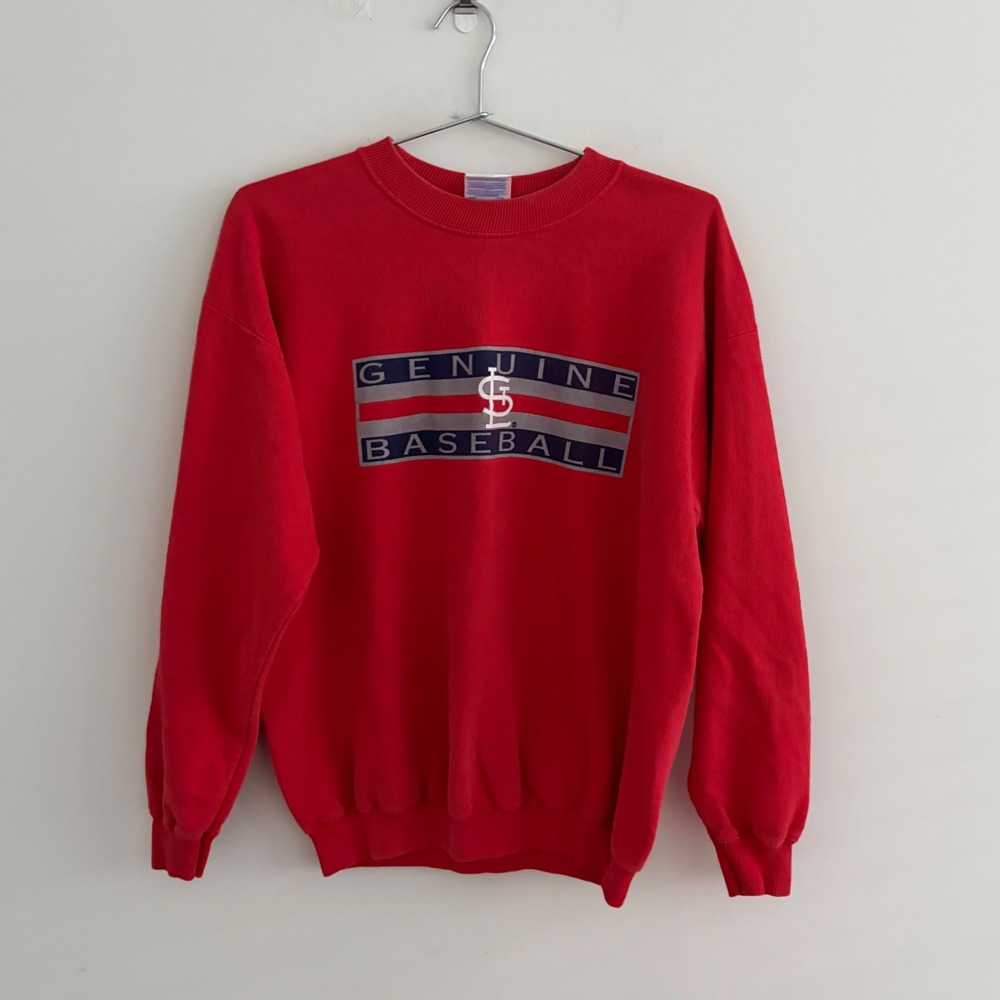 Vintage Gildan St Louis Cardinals Genuine Baseball Sweatshirt Red Large